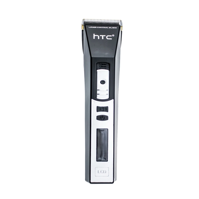 Htc Lcd электрическая машинка для стрижки волос, электробритва, профессиональный триммер для волос, мотор, острый и светильник, набор лезвий, 4 размера, руководство C