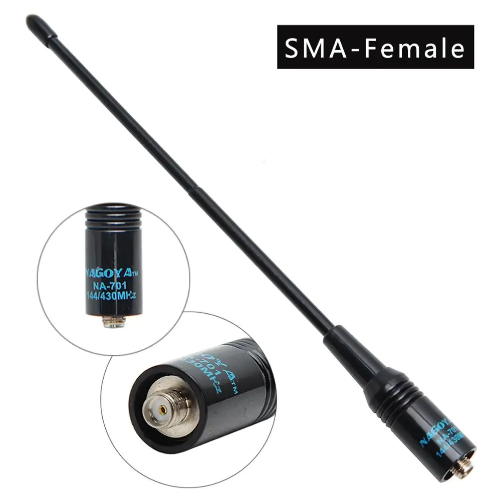 SMA Female/Male/BNC Двухдиапазонная мягкая антенна ngoya NA 701 144/430 МГц для портативного радио