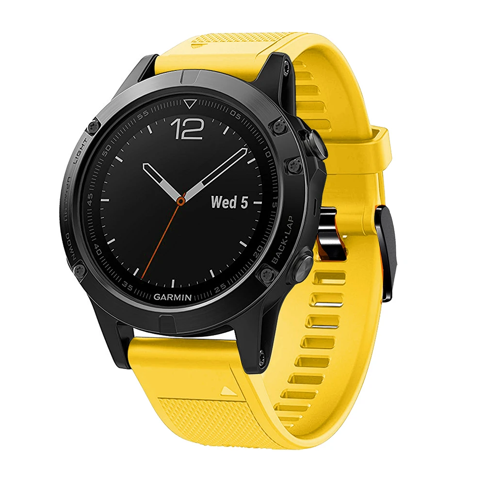 26 22 20 мм ремешок для garmin fenix 5 5X 5S Plus 3 3HR часы Quick fit Силиконовый Easyfit наручные часы ремешок для garmin fenix 5x5 5S