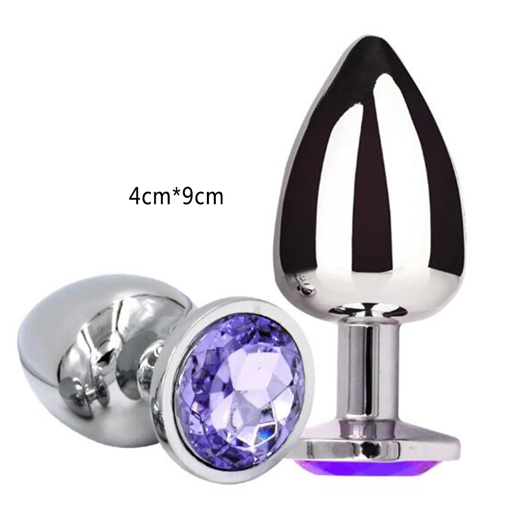 Women Female Metal Jeweled Anal Butt Plug Adult Game Toys Bulb Stopper Adults Sex Toys