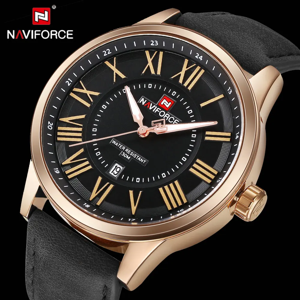Часы наручные NAVIFORCE Мужские кварцевые спортивные брендовые Роскошные