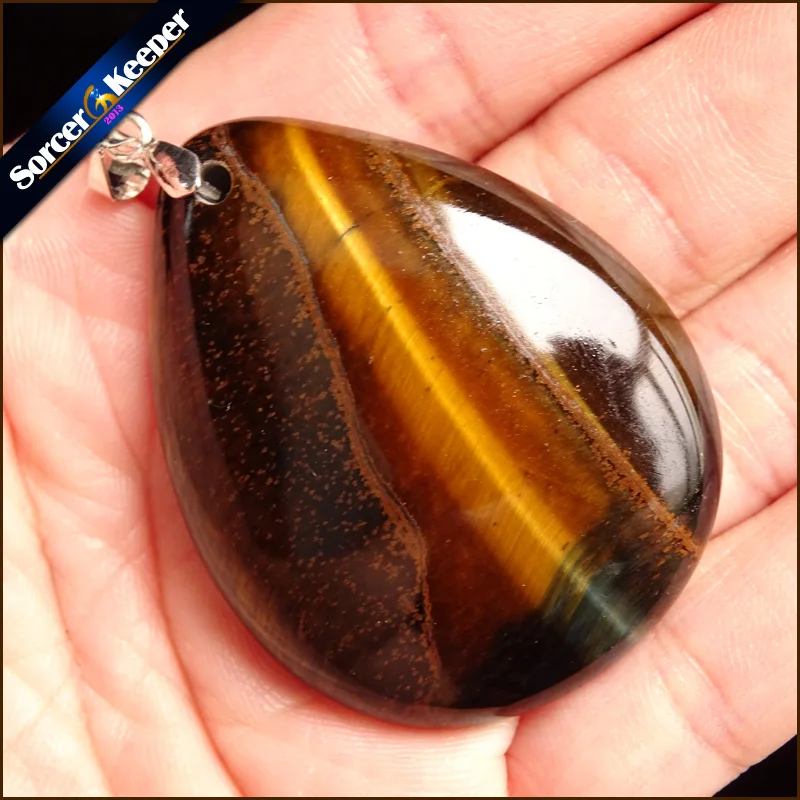

Summer Style Silver Plated Natural Blue Tiger Eye Stone Water Drop Modern Pendants Charms Jewelry for Man Wholesale ZS960