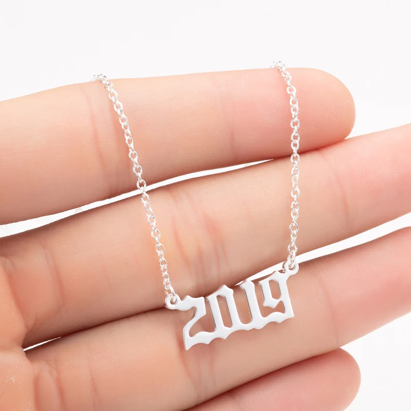 Ожерелье женское из нержавеющей стали с подвесками, 1980-2019