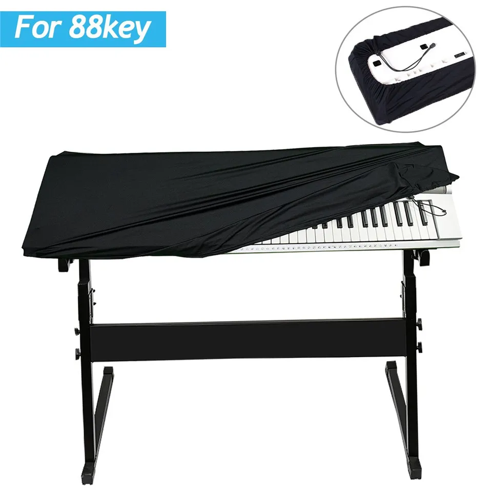 

88 keyboard electronic piano music keyboard cover piano keyboard dust cover cover cover smooth elastic Lycra material / black