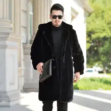 Осенняя кожаная куртка из искусственного меха, Мужская зимняя утепленная черная меховая кожаная куртка, мужские свободные куртки, jaqueta de couro, модная B162