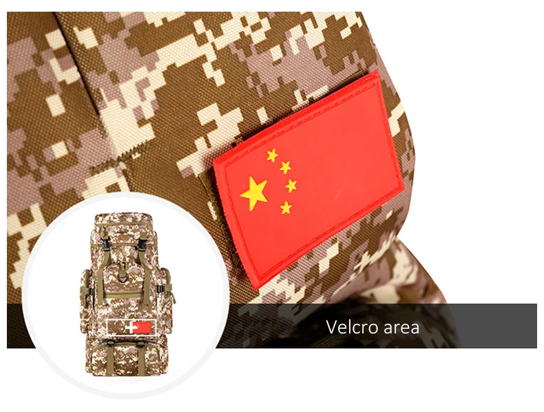 Men's 75L Sports Military Backpack Outdoor Waterproof Tourist Tactical Hiking Bag Camouflage Large Capacity Army Travel Rucksack