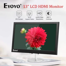 Eyoyo EM13A 13," монитор компьютера ЖК Ecran FHD ips экран ПК с USB динамиками 1920x1080 ноутбук Pantalla для PS4 WiiU дисплей