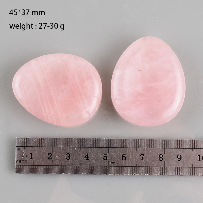 Rose Quartz Worry Stone 45*37MM Tumbled Natural Palm Stone Chakra Tool Thumb-Stone Reiki Healing Energy Feng Shui Home Decor Rose Quartz Worry Stone 45*37MM Tumbled Natural Palm Stone Chakra Tool Thumb-Stone Reiki Healing Energy Feng Shui Home Decor