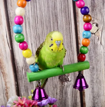 

Small and medium-sized parrot toy bird supplies color swing bird cage stand parrot toy bird toys parrot toys pet supplies