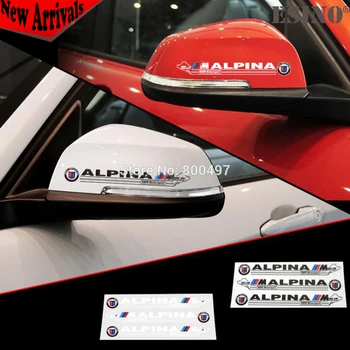 

3 x New Universal Car Styling Car Rear View Mirror Decorative Vinyl Stickers Creative Car Decals For BMW M Alpina Motorsport