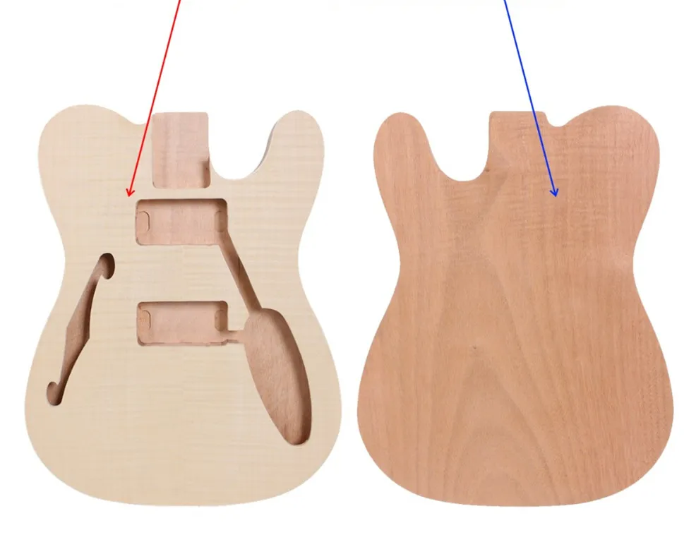 Необработанный корпус гитары красное дерево Telecaster электрическая гитара клен