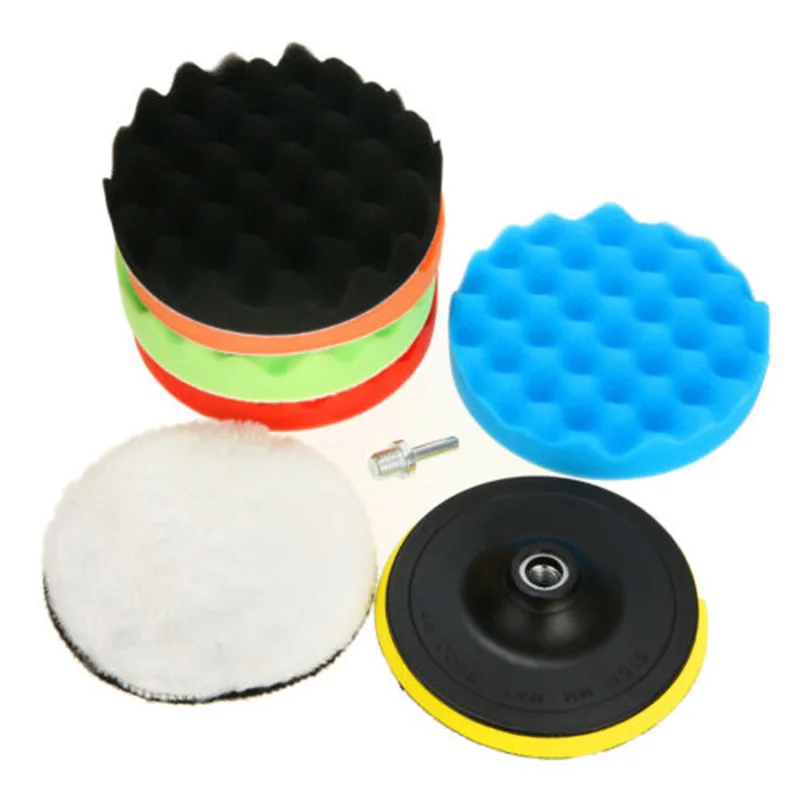 7In1 3/5/6/7 дюймов для полировки вафельных коврик набор губок набор полировочных машин