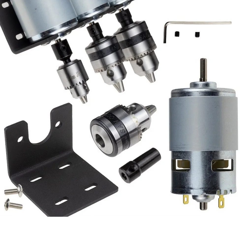 

775 Lathe Press Motor with Bracket DIY Small Bench Drill / Table Saw / Electric Motorcycle with B12 / B10 / JTO Drill Chuck