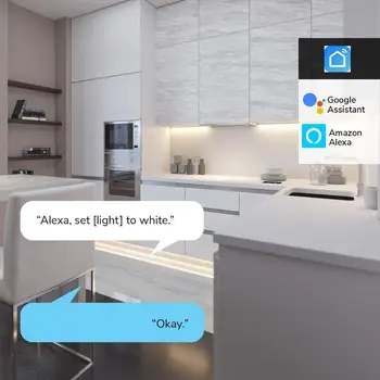 

Smart WiFi LED Strip Lights Works with Alexa, Google Home, Music Light Strip for Home, Kitchen, TV, Party JK