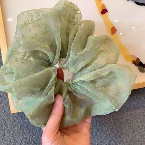 Oversized Hair Scrunchies For Women Solid Satin Silk Scrunchie Hair Rubber Bands Elastic Hair Ties Accessories Ponytail Holder A2