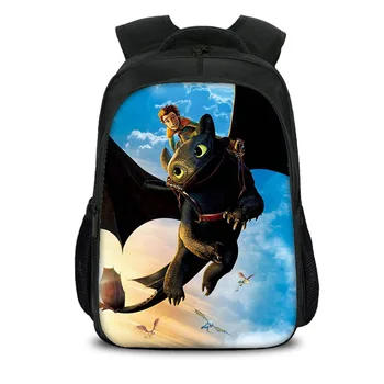 

How To Train Your Dragon Toothless Light Fury 3D Print Backpack The Hidden World Kanpsack Kids Action Stationery School Bag