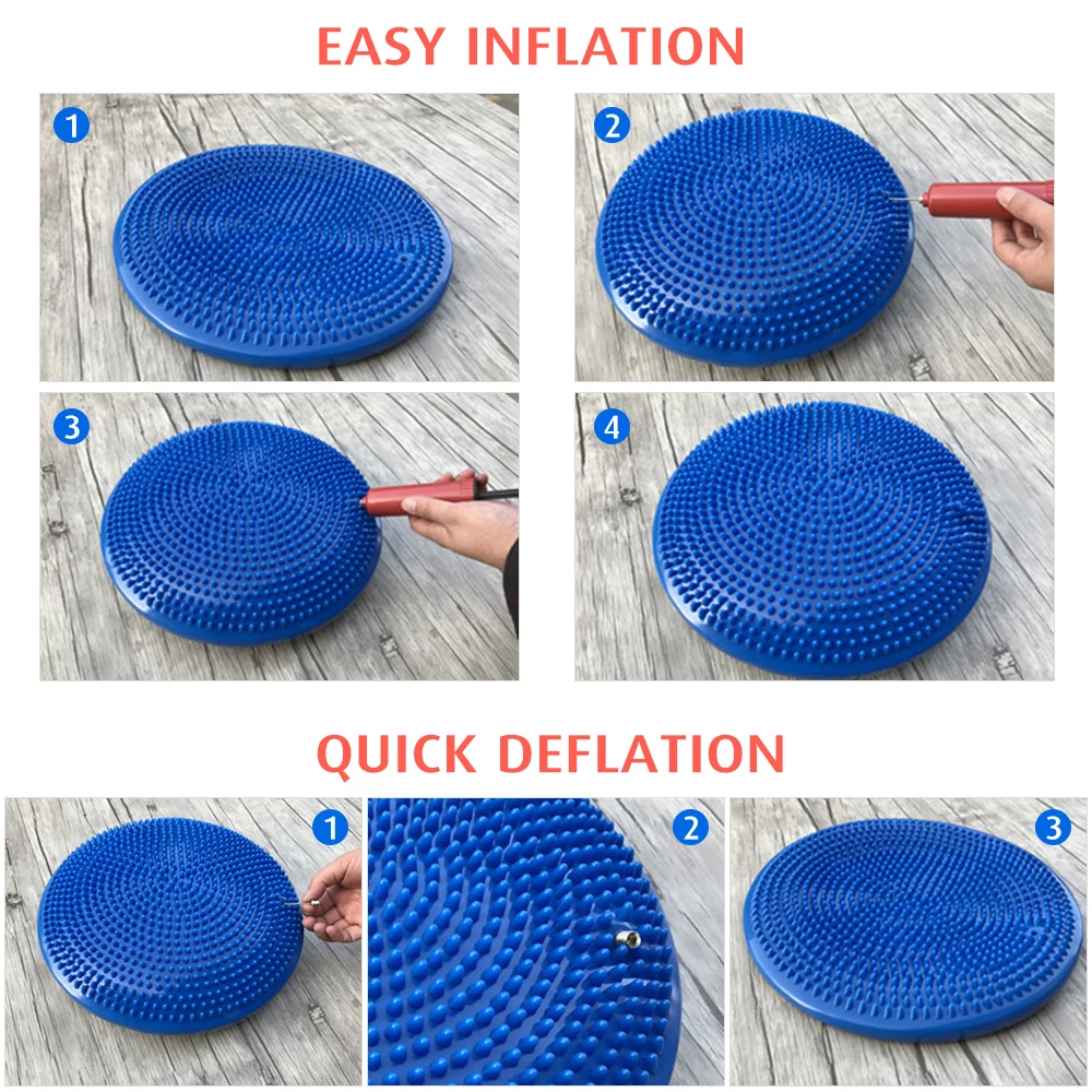 Yoga Balance Disc Inflatable Yoga Massage Ball Pad Stability Cushion with Free Hand Pump for Sports Gym Fitness massage ball yoga ball gymnastics ball fascia ball