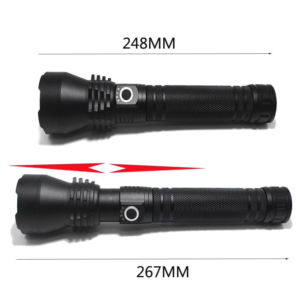 Самый мощный XHP70.2 XHP50 USB Перезаряжаемый фонарь 8000 люменов светодиодный светильник-вспышка 26650 Охотничий Тактический светильник