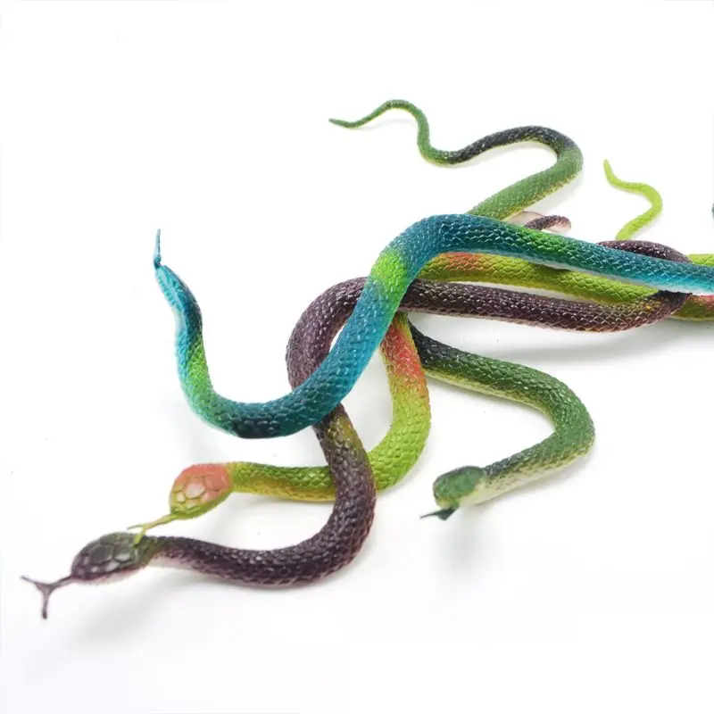 

10pcs Fake Snake Set Simulation Rubber Snakes Scary Prank Halloween Tricky Prop