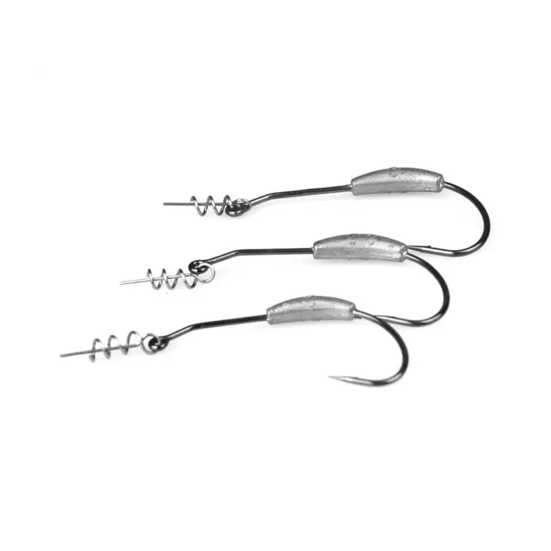 Durable Fishhooks Classic Delicate Texture 25x Fishing Hooks Steel Crank Hook for Soft Worm Bait 2g 2.5g 3g 5.25g 7g Silver