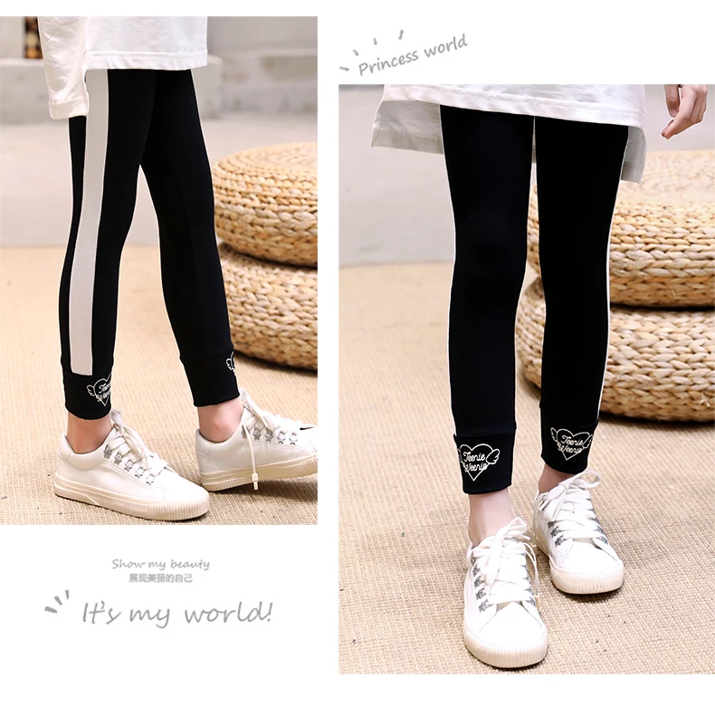Fashion autumn cotton girls kids leggins Girls Pencil Pants Kids Leggings children Trousers Outwear with bow 0-6Y