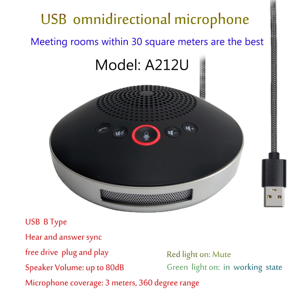 A212U USB-динамик для телефона микрофон skype акустическая система конференц-связи или