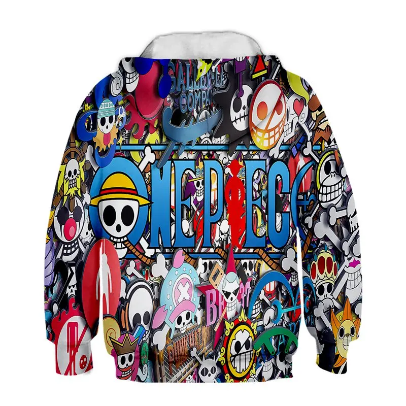 Fashion 3D One Piece Anime Hoodies Kids pullovers Hooded Casual Long Sleeve 3D Print Child Hoodies boy/girl Sweatshirts