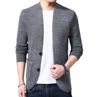 Sweater Cardigan Men's Wool Single Breasted Simple Solid Color Style Loose Knit Jacket Coat Asian Size M-4XL 2022 New 1