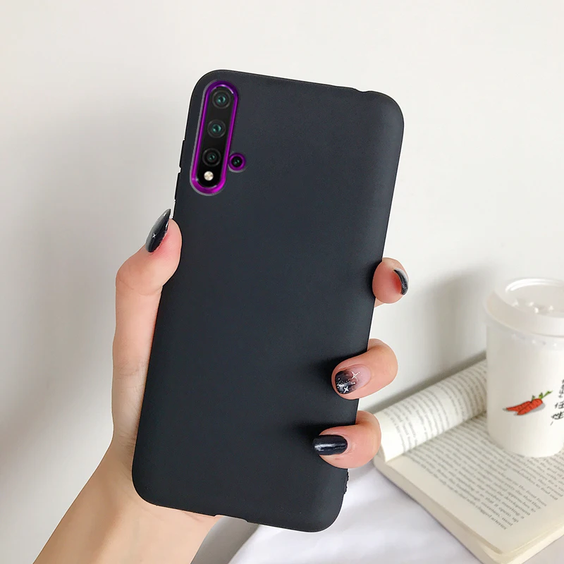 Матовая леденцового цельного цвета Цвета Крышка для huawei Nova5T Nova 5T Yale-L61D Yale-L61A Yale-L71A ТПУ резиновый мягкий силиконовый чехол-бампер