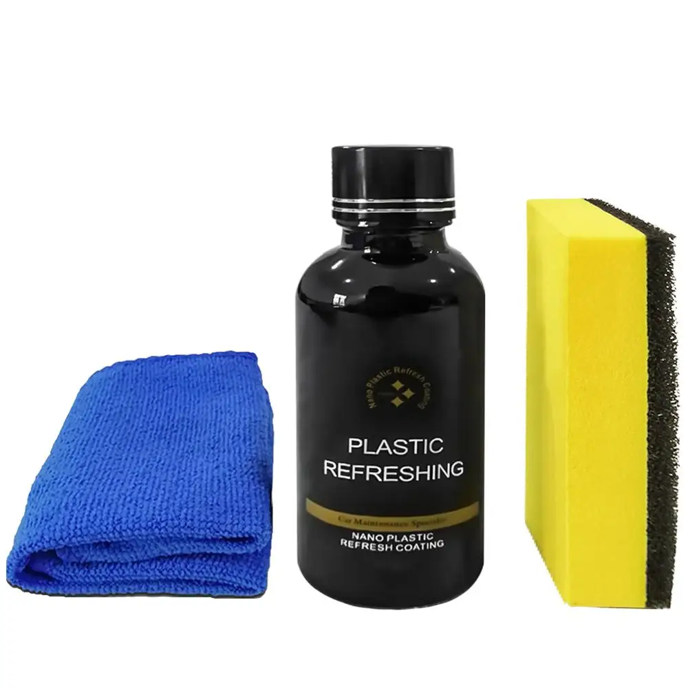

30 ml Car Plastic Parts Retreading Agent Instrument Panel Agent Automotive Interior Plastic Part Retreading Cleaning Agent Tools