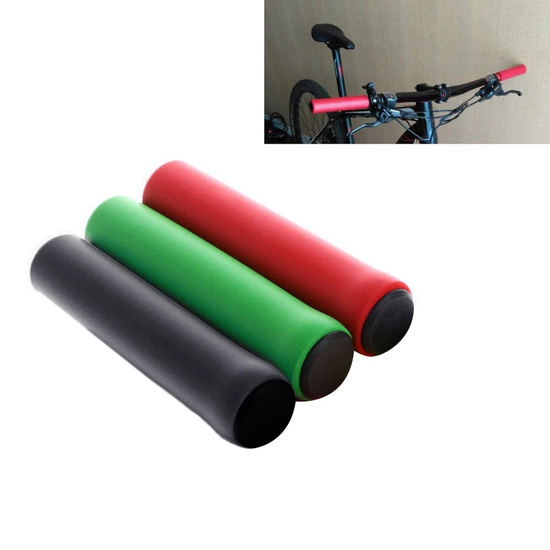 2 пары рукоятки для скутера BMX MTB горный велосипед велосипедный цикл Сверхлегкий силиконовый(красный и черный