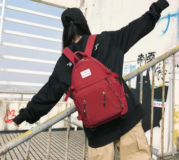 

small Fresh Style Women Mixed Colors Backpack High Capaity Teenagers Sweet Schoolbag Leisure Outdoor Travel Bag Mochila DF174