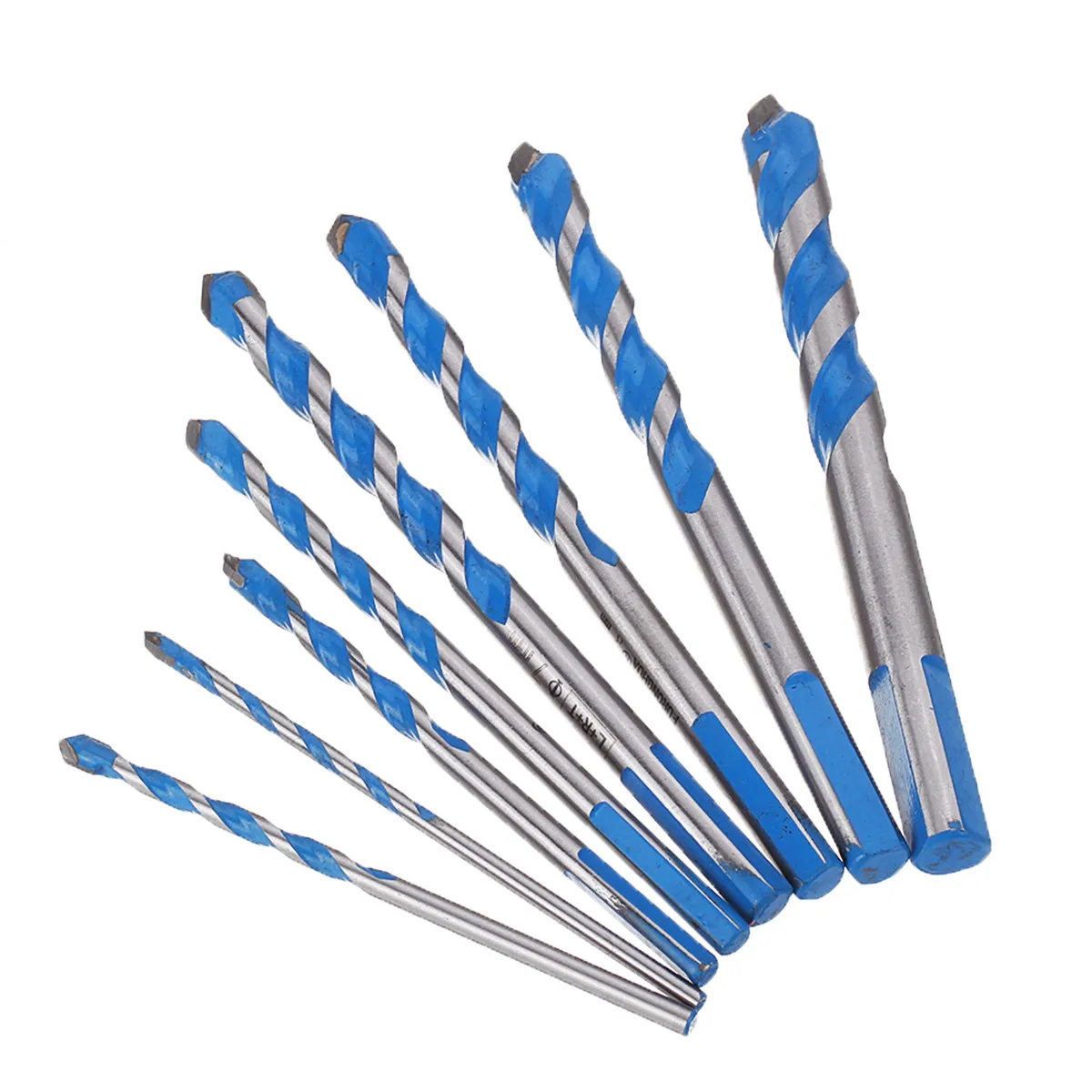 DANIU 8Pcs Multi Purpose Carbide Tip Drill Bits Set Multi Construction Hole Saw Cutter for Concrete Masonry Ceramics Tiles Wood