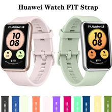 

Silicone Band For Huawei Watch FIT Strap Smartwatch Accessorie Replacement Wrist bracelet correa huawei watch fit new 2021 Strap