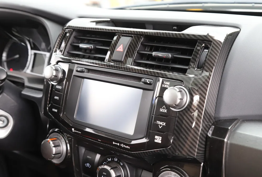 Для Toyota 4runner 2010- интерьер автомобиля навигации Управление Панель кондиционер декоративная рамка выпускного отверстия Накладка