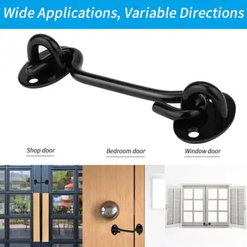 

bolt Barn Door Window Chain Lock Heavy Duty Solid Thicken Stainless Steel Gate Lock Add Security Door Bumper #1025
