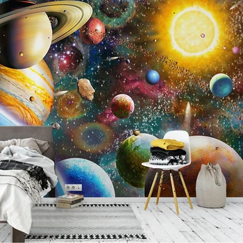 

Custom Large 3D Mural Wallpaper Space Universe Children's Bedroom Gallery Background Wall Painting Frescoes Papel De Parede Sala