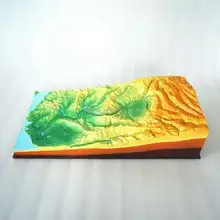 Комбинированная Модель рельефа и поверхности, инструмент для обучения по географии, равнина, холмистый бассейн, горное плато