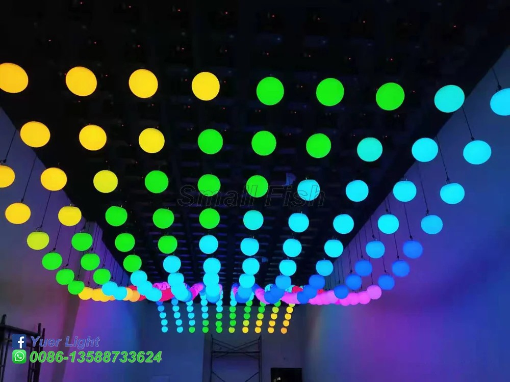 3D вверх вниз 140 Вт DMX RGB светодиодный подъемный шар современный волновой эффект красочный кинетический светильник подъемный шар для сцены Дискотека торговый центр вечерние светильник Dj