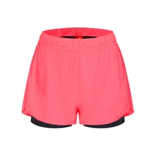 Women's Marathon Shorts 2 In 1 Sports Short Lady's Fitness Yoga Shorts M-3XL Elastic Waist Gym Wear Running Shorts Plus Size