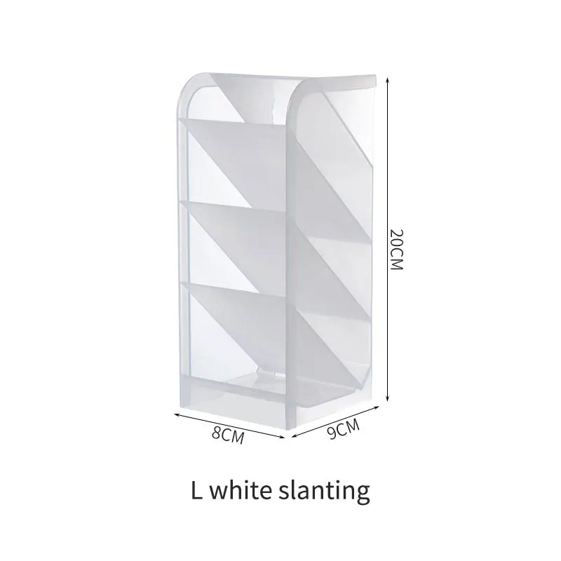 L white slanting Креативный 4 сетчатый подсеточный пластиковый настольный органайзер, Офисная ручка, держатель для карандашей, лоток для хранения косметики - Цвет: L white slanting