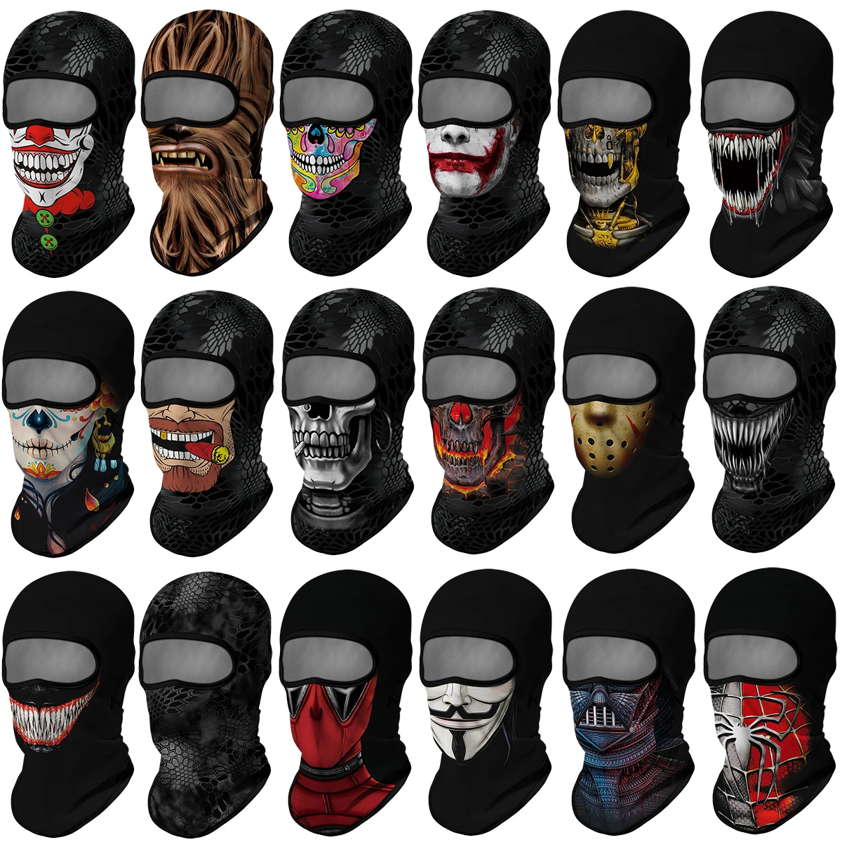 Summer Motorcycle Balaclava Neck Gaiter Tube Bandanas Scarf Face Cover Shields 