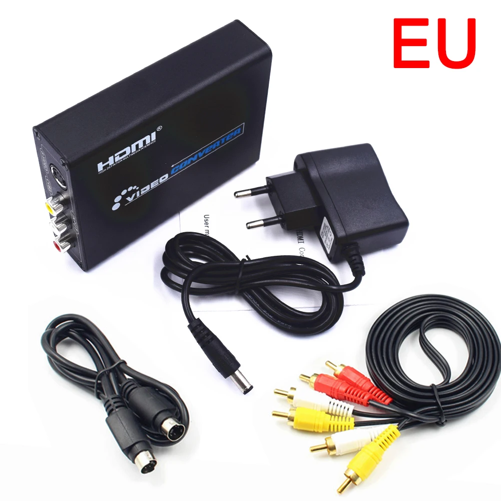 AV в HDMI CVBS Композитный S-Video R/L в HDMI 720p 1080p RCA S-Video кабель 3RCA AV в HDMI конвертер адаптер апскейлер для ПК ТВ