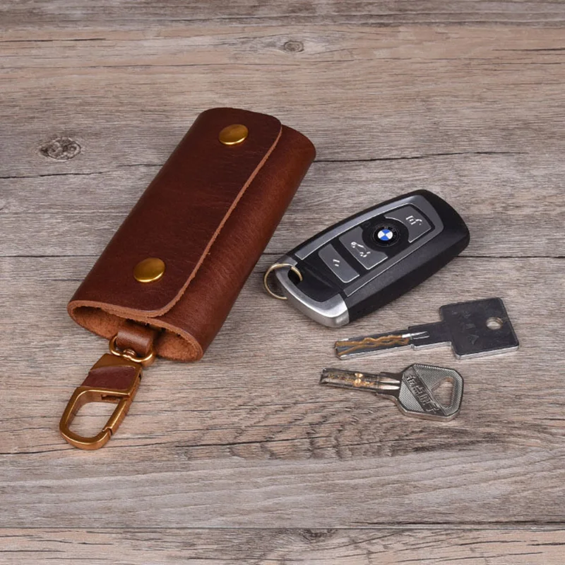 Key Pouch Luxury Designer Men Women Keychain Leather Vintage Car Key Holder  Wallet Ring Collector Housekeeper Pocket Top Quality - AliExpress