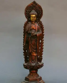 

Collect China Tibet Buddhism old Bronze gild Shakya Mani Sakyamuni Buddha Statue