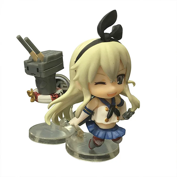

Collection Fleet Cute Clay Figure Shimakaze Mother Ship Double-Gun And Sauce Small Shimakaze Capsule Toy Doll Garage Kit