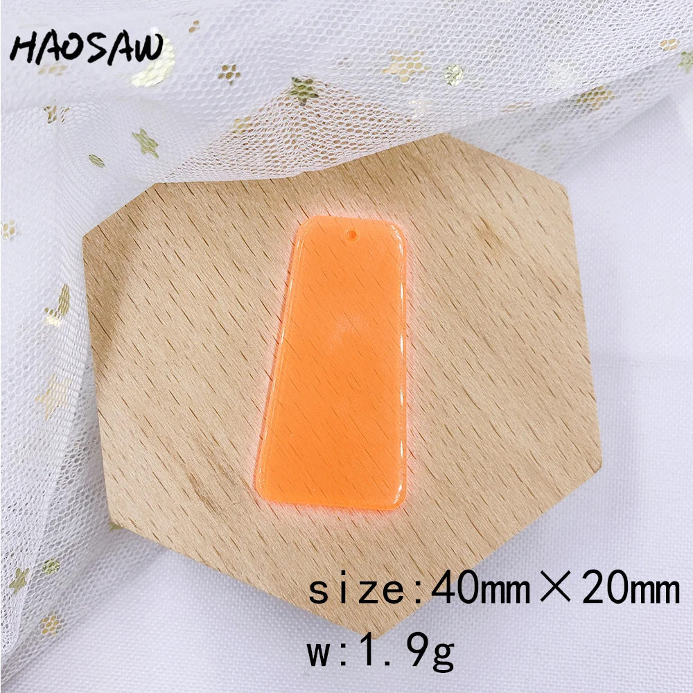 HAOSAW 20*40 мм 6 шт./лот трапециевидная/ацетатная кислота Очаровательная/желе