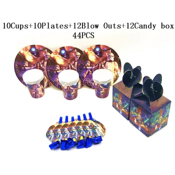 

44Pcs Disney Star Wars Cartoon Kids Birthday Party Disposable Decorations Party Blow Outs Cups Plates Star Wars Candy Box Sets