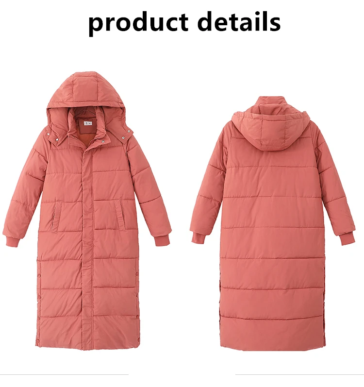 Зимнее женское пальто, новинка, супер длинное, плюс хлопок, верхняя одежда, женская, Корейская версия, Свободное пальто, толстое теплое хлопковое пальто