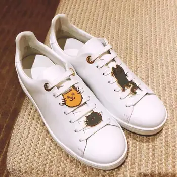 

Women Sneakers Zapatillas Mujer Female Shoes Cartoon Zapatos De Mujer Cross-Tied Ladies Sneakers Casual Scarpe Donna Appliques